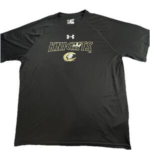 UCF Knights Shirt Mens 2XL Black Under Armour Heat Gear Loose NCAA Football XXL